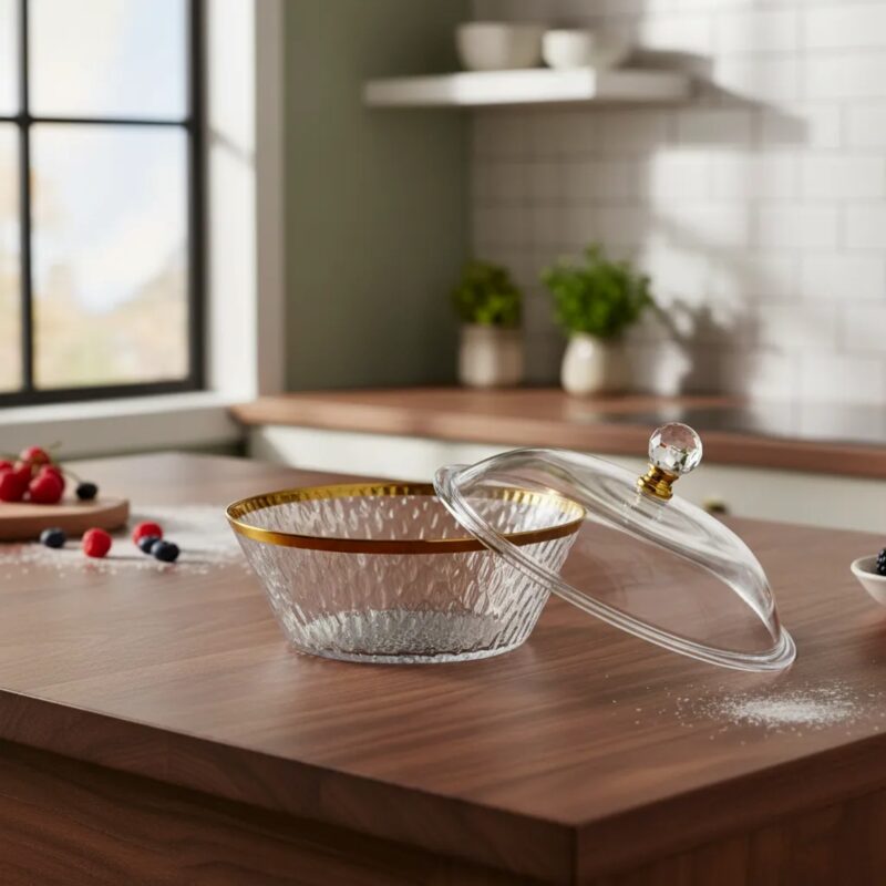 PACK 2 FUENTES & BOWL TRANSPARENTE CON TAPA - Imagen 3