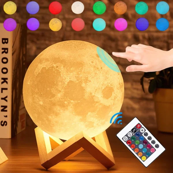 LAMPARA LED LUNA MULTICOLOR CON BLUETOOTH