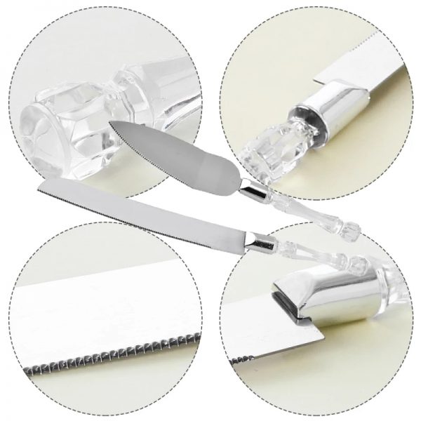 SET CUCHILLO DE METAL PARA TORTA - Imagen 2