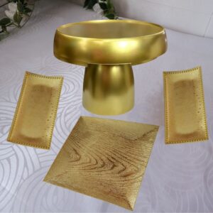 SET 4 PIEZAS CANDY BAR #1 DORADO