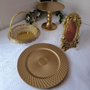 SET 4 PIEZAS CANDY BAR #1 DORADO